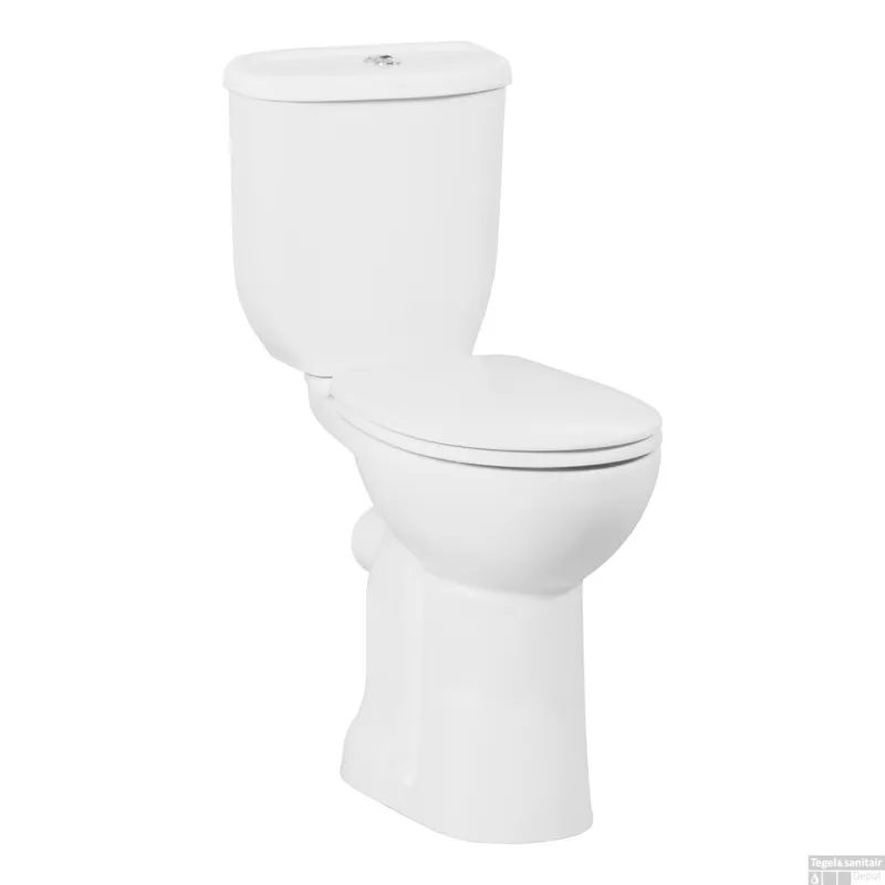 Duoblok Toiletpot Staand Verhoogd +5.5 cm Wit Compleet (AO) Koop Online