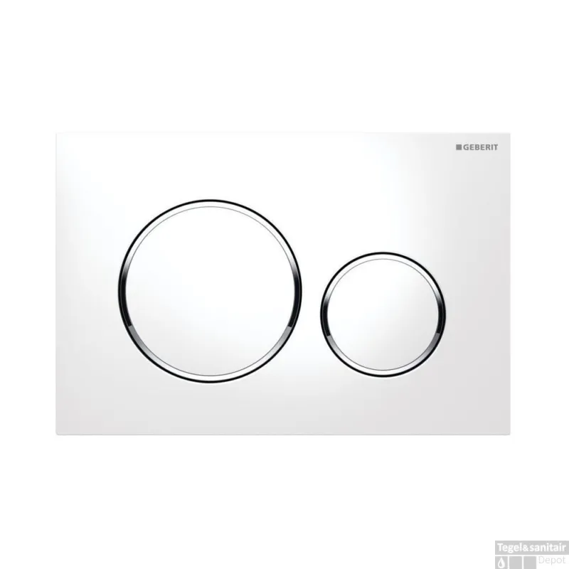 Bedieningsplaat Geberit Sigma 20 DF Wit met chroom Exclusieve Aanbieding