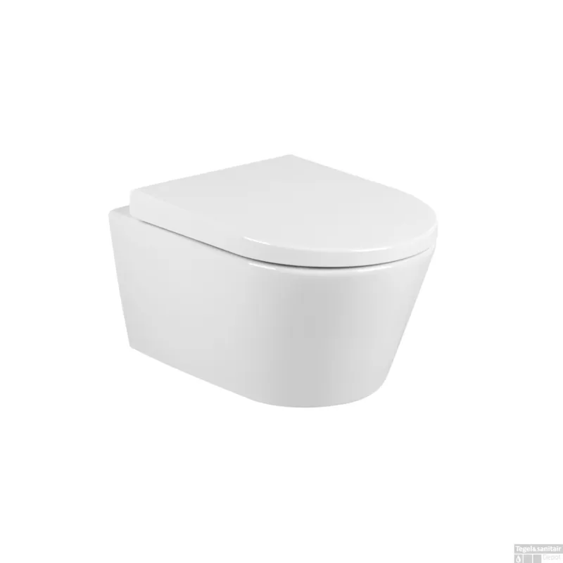 Sanindusa Wandtoilet Urb.y Randloos Keramiek Diepspoel Exclusief zitting Wit Nu Kopen