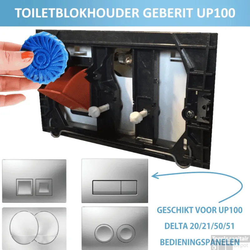 Direct Verzonden Toiletblokhouder tbv Geberit up100 (delta drukplaten)
