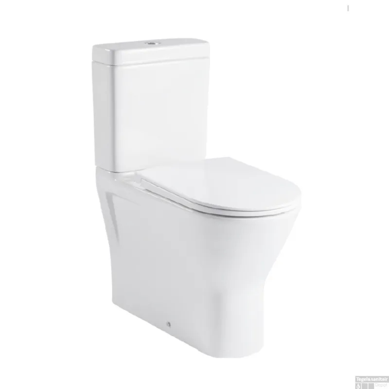 Duoblok VM X-Comfort Verhoogd Rimless (Inclusief zitting en reservoir) Universele Muuraansluiting H/PK Wit Veilige Betaling