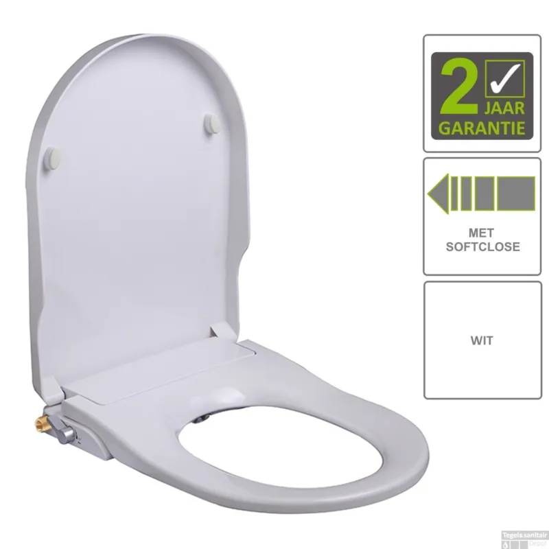 Hoge Kwaliteit BWS Douche WC Zitting Luxe Stroomloos Met Sproeier Wit