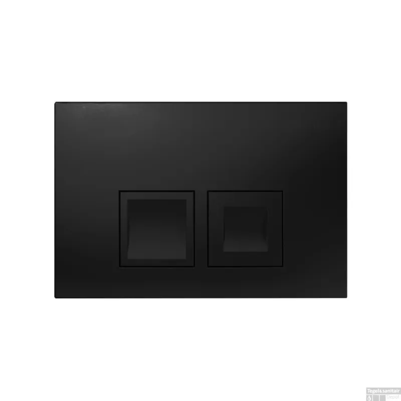 Bedieningsplaat Delta 25 Square by Geberit DualFlush Frontbediening Mat Zwart Beste Prijs