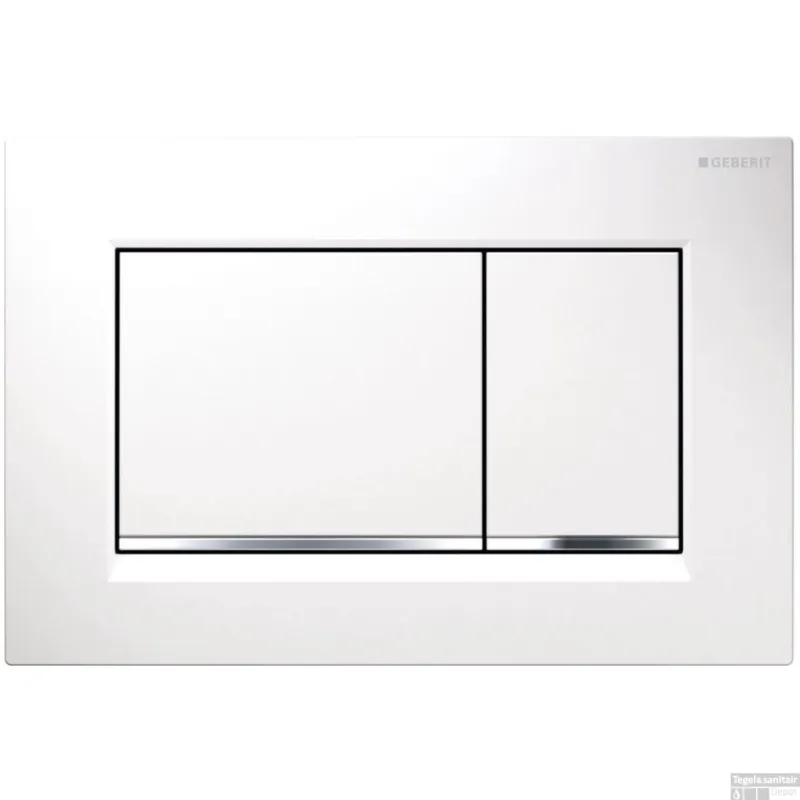 Drukplaat Geberit Sigma 20 Square DF Wit Superprijs