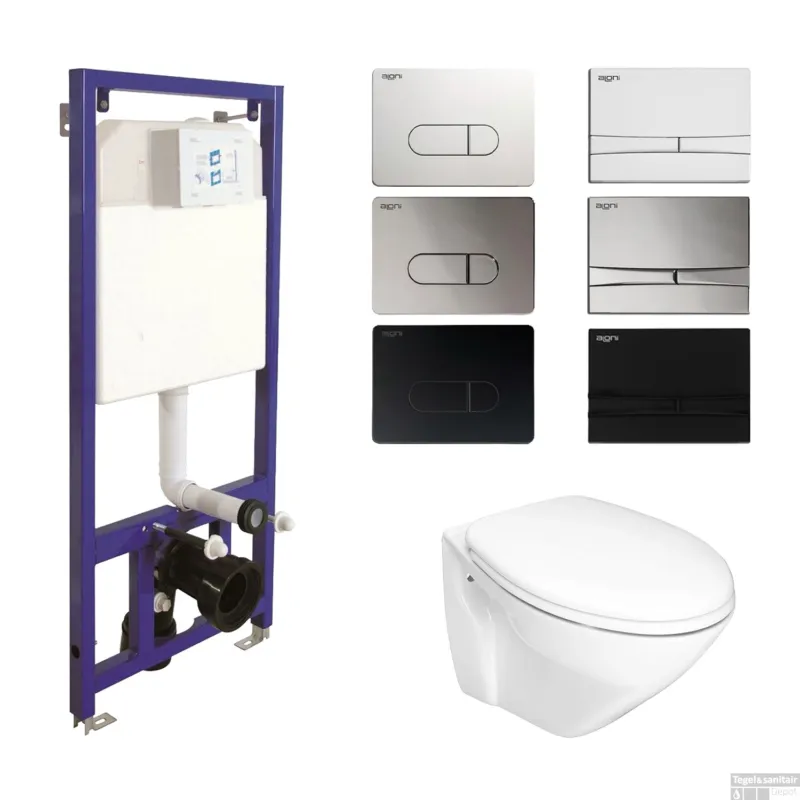 Goedkoop Toiletset Budget 78 B&W Rim-Ex Met B&W Drukplaat