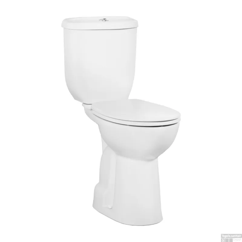 Laatste Versie Toiletpot Staand BWS Mala Verhoogd Onder Aansluiting Wit (AO)