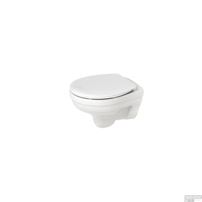 Merkproduct Wandcloset Plieger Basic Rimfree Diepspoel Met Toiletzitting Softclose Wit