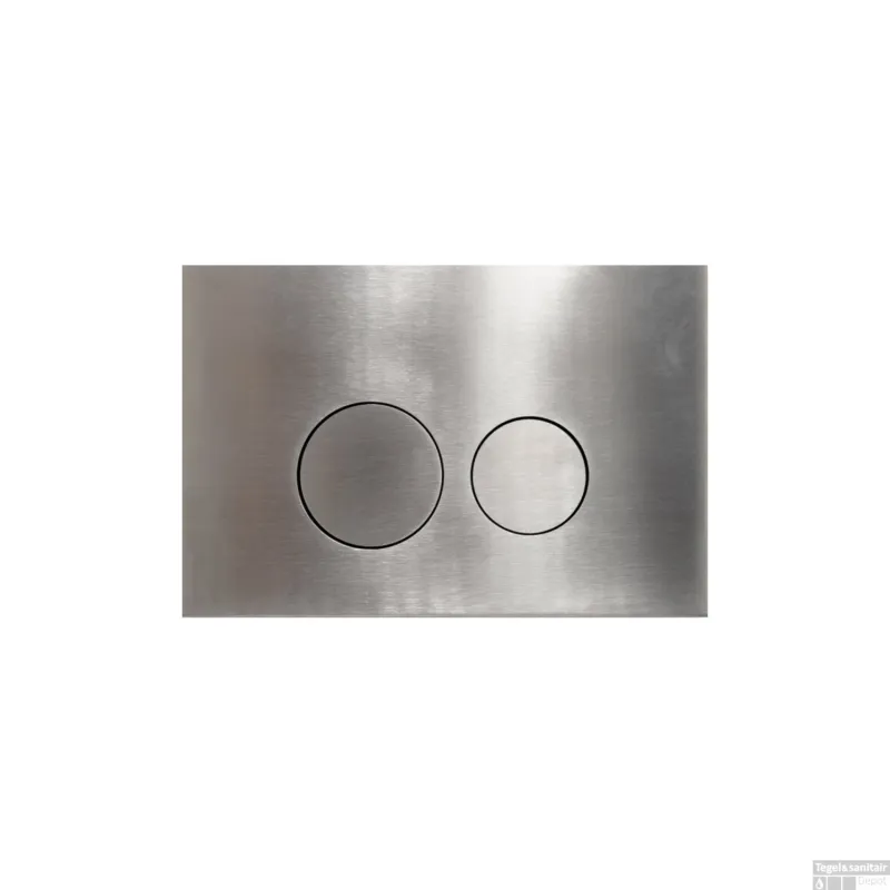 Goedkoop Bedieningsplaat Qeramiq Push Met DualfFush Frontbediening Metaal Rond Steel