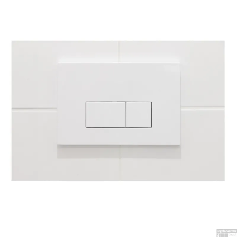 Bedieningsplaat Qeramiq Push Met DualfFush Frontbediening ABS Rechthoek Glans Wit Meest Verkocht