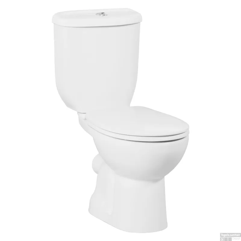Tijdelijk Beschikbaar Toiletpot Staand BWS Sedef Met Bidet Achter Aansluiting Wit
