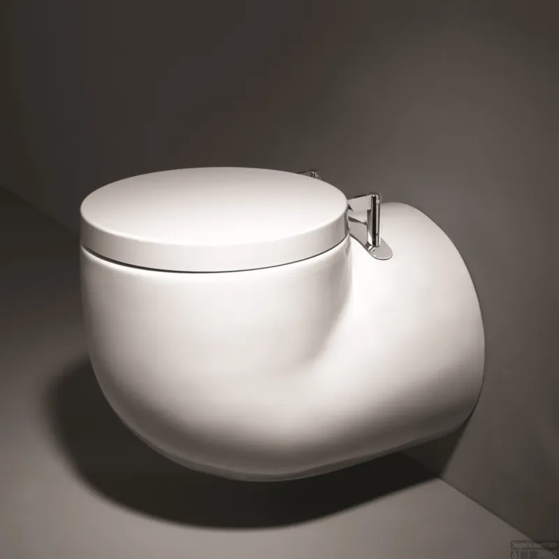 Betaalbaar Wandtoilet Sanindusa WCA Rond Keramiek met Zitting Wit