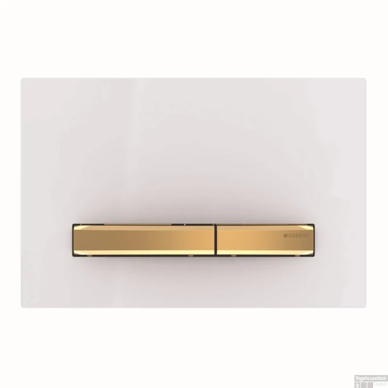 Bedieningsplaat Geberit Sigma 50 voor 2-toets Spoeling Messing Goud / Wit Populair
