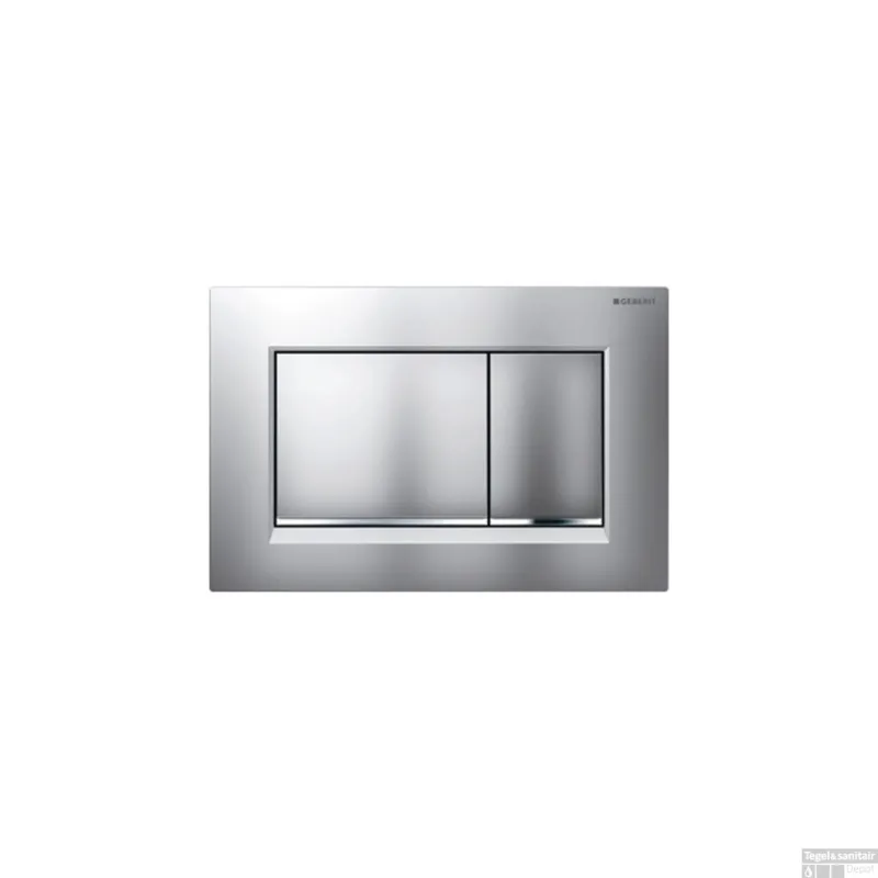 Bedieningsplaat Geberit Sigma 20 Square DF Mat Chroom Gelakt Exclusieve Aanbieding