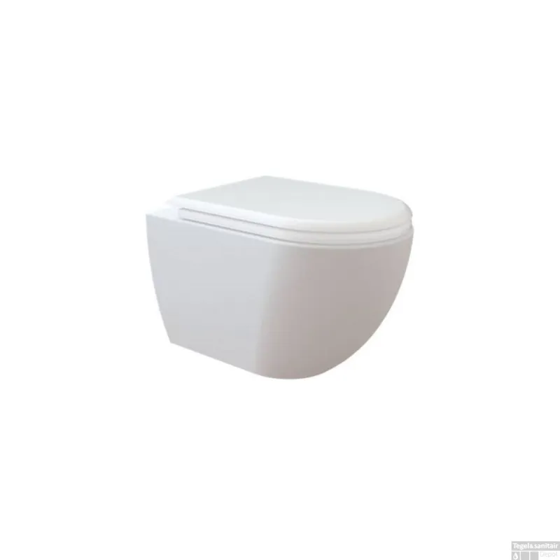 Wandcloset BWS Freedom met Bidet Glans Wit (Excl. Zitting) Lage Kosten