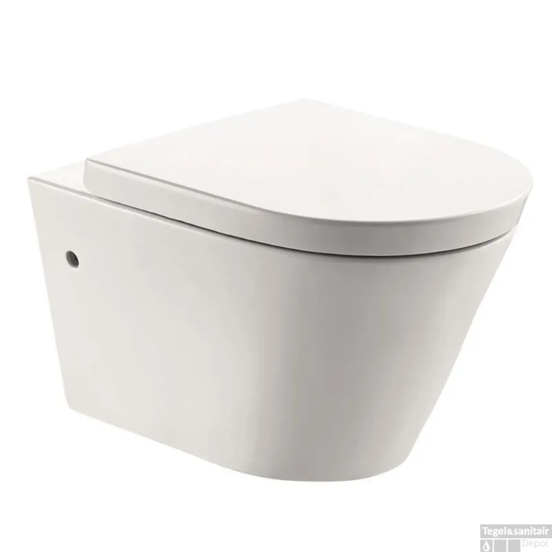 Hangtoilet Wiesbaden Flow Randloos Diepspoel EasyCleaning (incl. zitting) Meest Verkocht