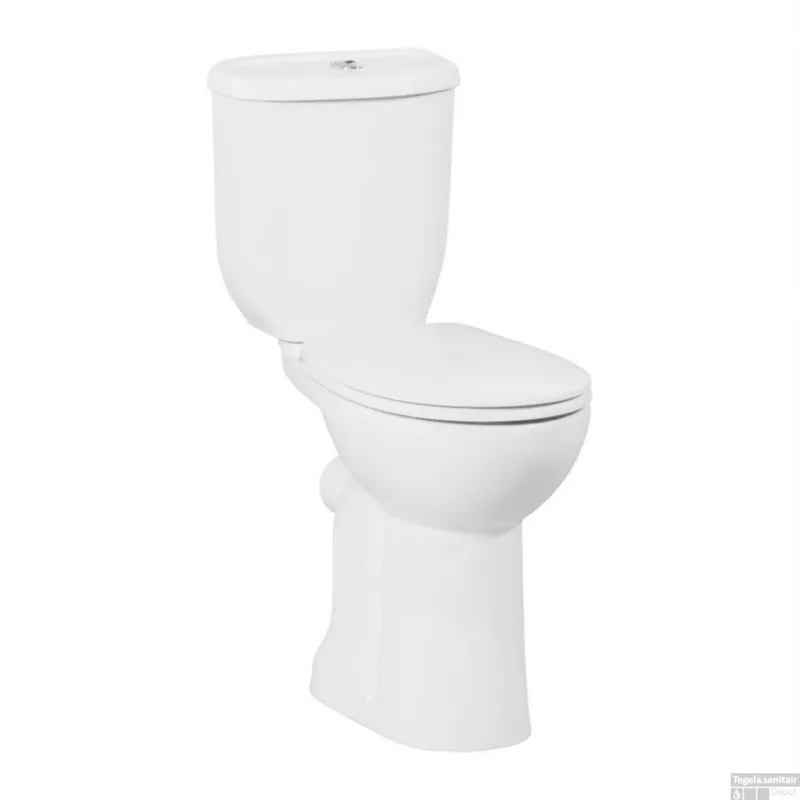 Toiletpot Staand BWS Mala Verhoogd Met Bidet Achter Aansluiting Wit (PK) Alleen Vandaag