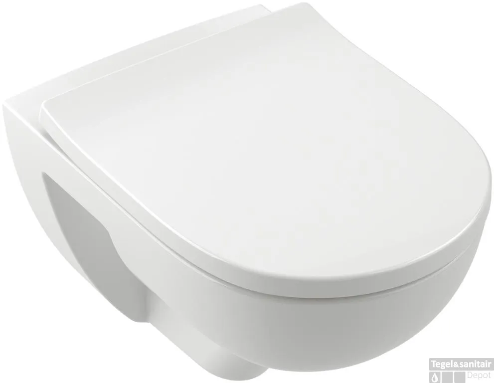 Nieuw Toilet Villeroy & Boch O.novo compact Combipack me Zitting 49x36x35 cm TwistFlush Wit Alpine