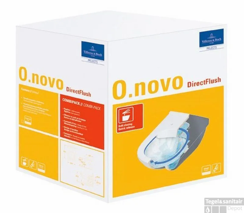 Villeroy & Boch O.novo Wandcloset Directflush Met Zitting Softcl+quickrel Wit Nu Kopen