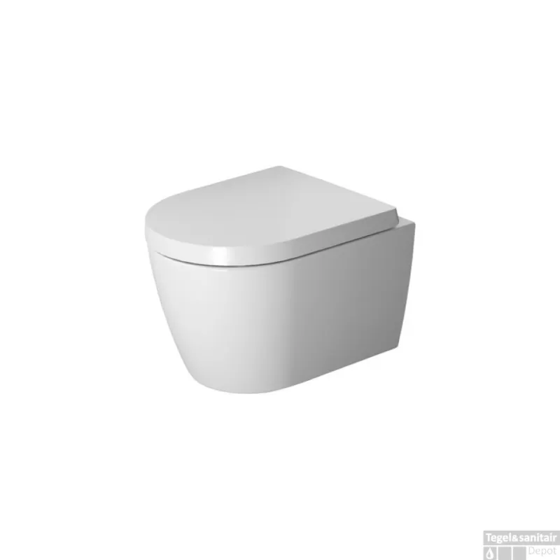 Lage Kosten Duravit ME by Starck Wandcloset Compact Diepspoel 37x48x35 cm Keramiek Zijdemat Wit