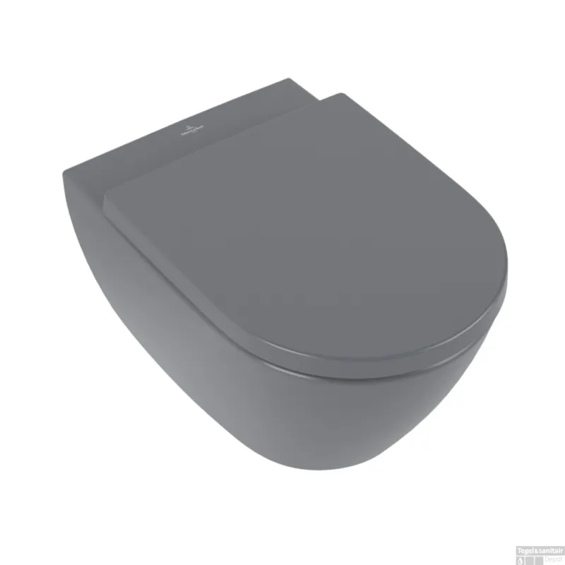 Premium Wandcloset Villeroy & Boch Subway 2.0 Diepspoel Zonder Spoelrand Grafiet