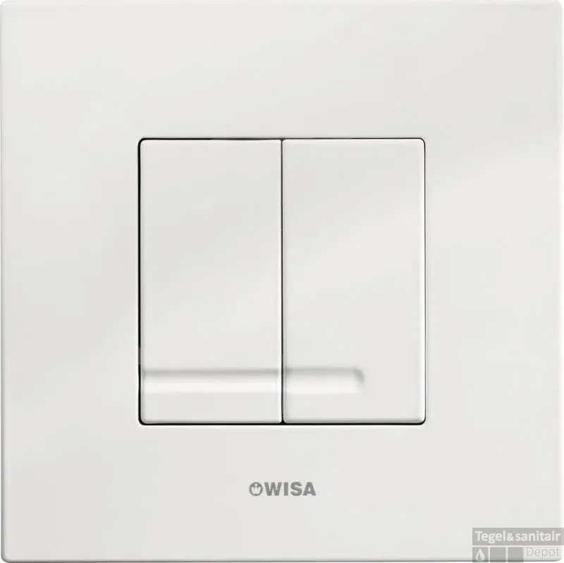 Actieprijs Wisa Delos Bedieningsplaat Dualflush Kunststof Wit