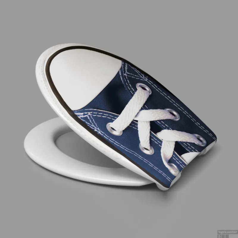 Toiletzitting Cedo Sneaker Softclose Wit Blauw Korting