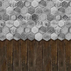 Populair Behang Noordwand Vanilla Lime 014262 Floral Tiles