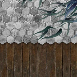 Korting Behang Noordwand Vanilla Lime 014260 Floral Tiles