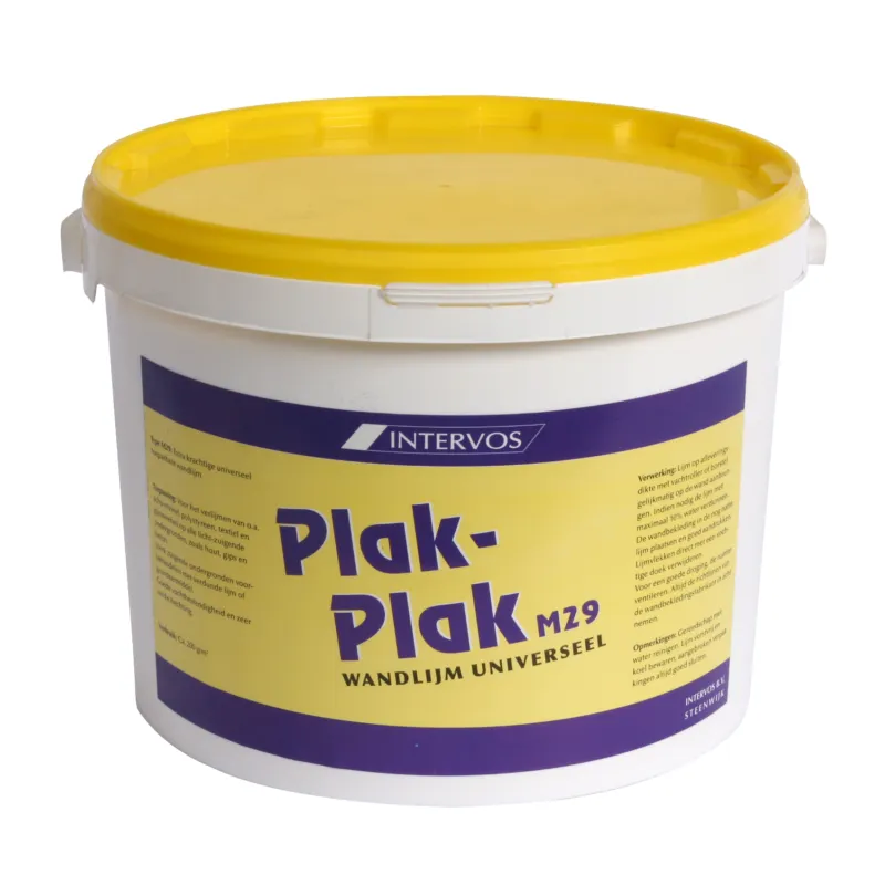 Plak-Plak behanglijm voor niet zuigende ondergrond M29 - 5 kg (Kant en klaar) Direct Beschikbaar