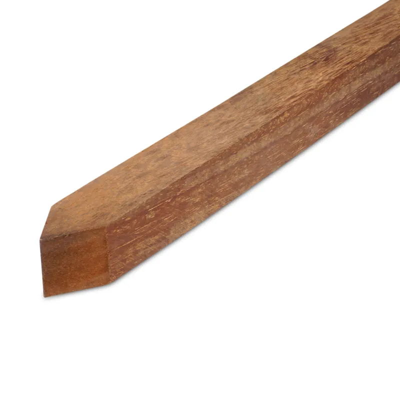 hardhout - puntpaal Azobé paal met punt - 85x85 mm - geschaafd - rechte puntpaal - azobe hardhout AD 20-25% - Azobé paal met punt - 85x85 mm - geschaafd: 250 cm Exclusieve Aanbieding
