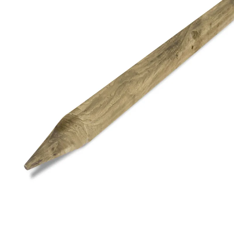 Merkproduct grenen - puntpaal - geimpregneerd Geïmpregneerd grenen paal met punt - 80 mm - gefreesd - ronde tuinpaal (gepunt) - geïmpregneerd grenenhout KD 18-20% - Geïmpregneerd grenen paal met punt - 80 mm - gefreesd: 60 cm