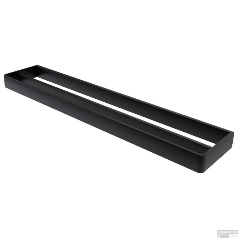 Superprijs Handdoekhouder Dubbel Haceka Aline Black 60,8x3,5 cm Aluminium Mat Zwart