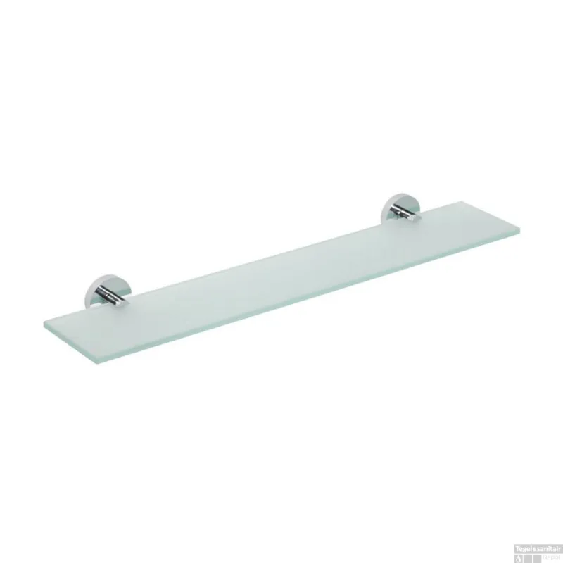 Laatste Versie Glazen Planchet Sapho X-Round 60x5.5 cm Chroom