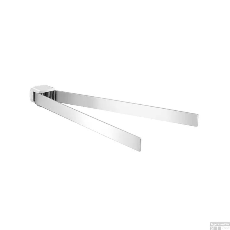 Gratis Retour Dubbele Handdoekhouder Sapho Pirenei Draaibaar 35.9 cm Chroom