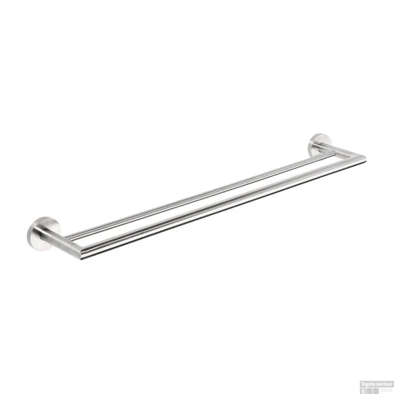 Bestel Nu Dubbele Handdoekhouder Sapho X-Steel Hangend 65x5.5 cm Geborsteld RVS