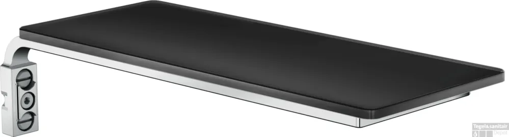 Hansgrohe Casetta planchet van veiligheidsglas E, zwart/chroom Hoge Kwaliteit