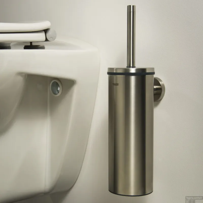 Weekendaanbieding Toiletborstelhouder Tiger Boston Muur RVS Geborsteld 35.6 cm