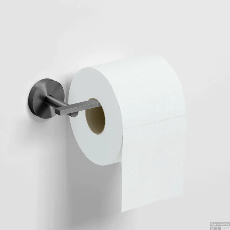Toiletrolhouder Clou Flat L Vorm Zonder Klep Gunmetal Geborsteld PVD Gereduceerde Prijs