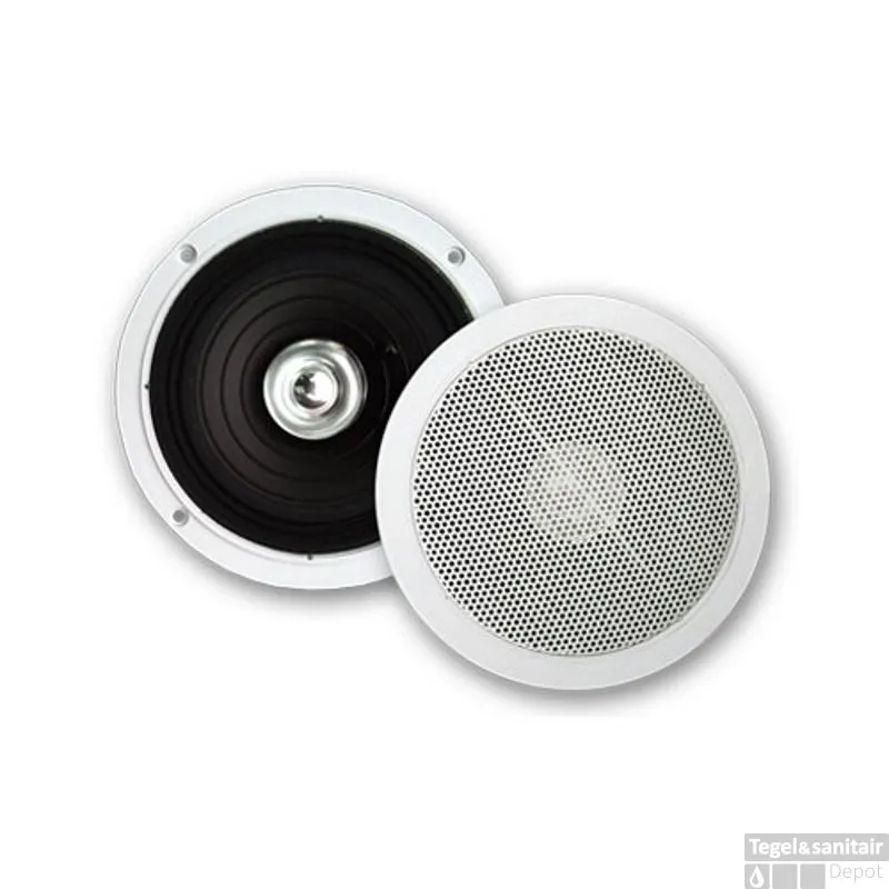 Speakerset Aquasound Jive Economy Spatwaterdicht, 50 Watt, Wit (afm. 155 mm) Betrouwbaar