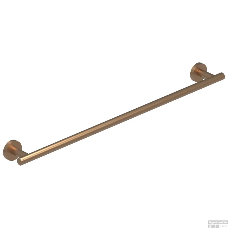 Lage Prijs Handdoekrek IVY Enkel Wandmodel 60 cm Geborsteld Mat Koper PVD