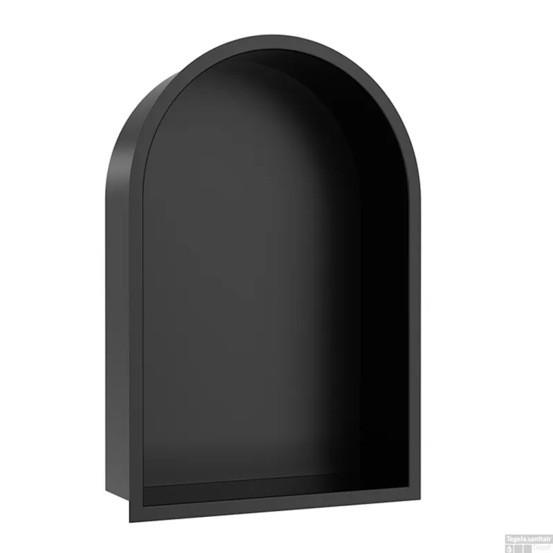Gecertificeerd Inbouwnis Ovaal BWS Albert 30x45x10 cm Mat Zwart