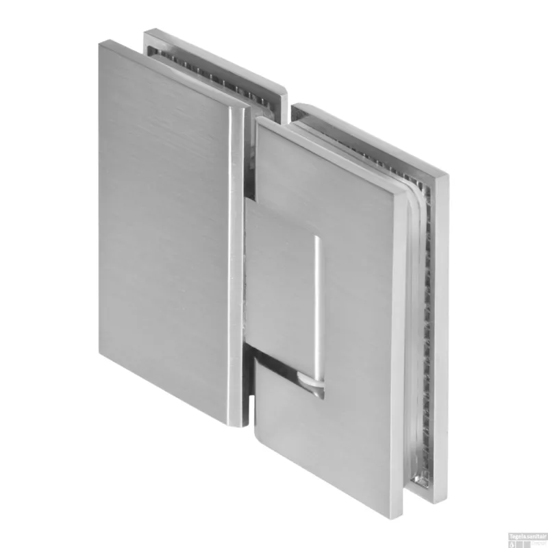 BRAUER Glasscharnier 180 graden 2 stuks PVD RVS-kleurig geborsteld Beperkt Aanbod