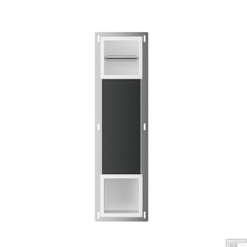 Toiletrolhouder Zonder Klep en Reserverolhouder Inbouw Wiesbaden Rocko Mat Wit Op = Op