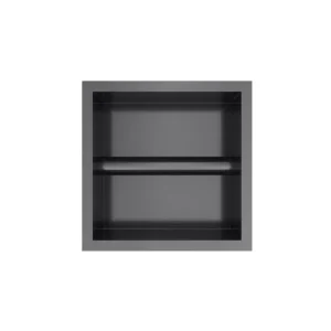 Hotbath &MORE Inbouw nis & borstelgarnituur 90x16x12,6cm Geborsteld Zwart PVD Op = Op