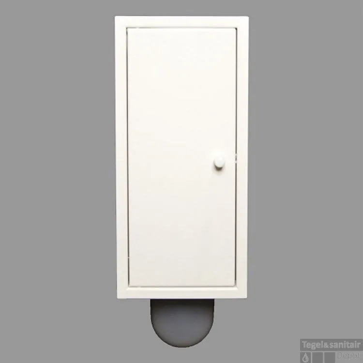 Inbouw Toilet borstel Brush-Up Gepoedercoat Wit Etsero Meest Verkocht