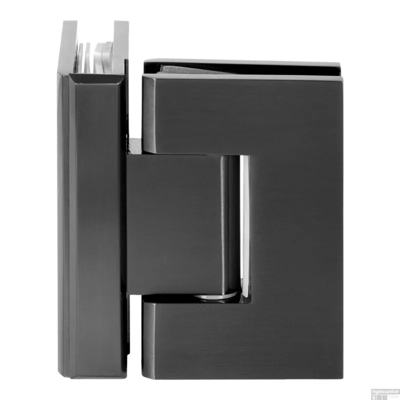 Goedkoop BRAUER Glasscharnier 90 graden 2 stuks PVD gunmetal geborsteld