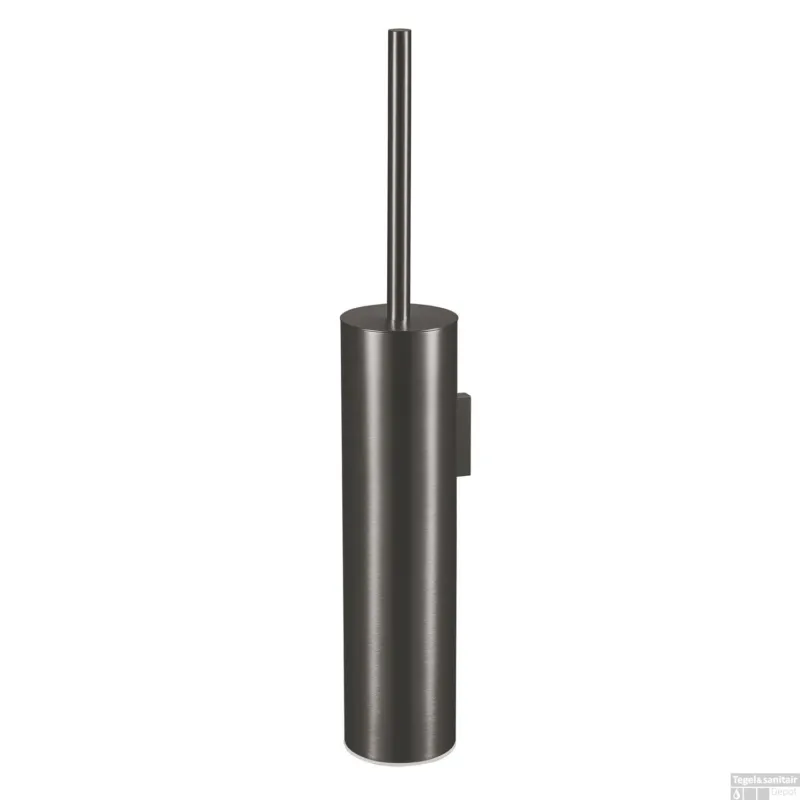 Wandtoiletborstel Qisani Flow Met houder Geborsteld Gun Metal Premium