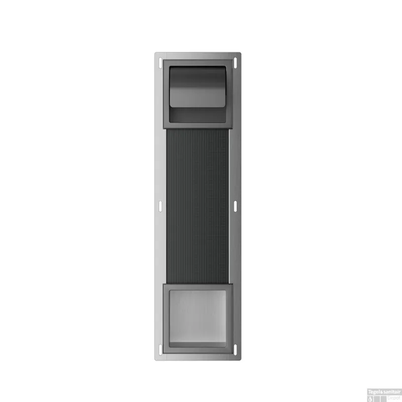 Meest Verkocht Toiletrolhouder met Klep en Reserverolhouder Inbouw BWS Milan Gunmetal