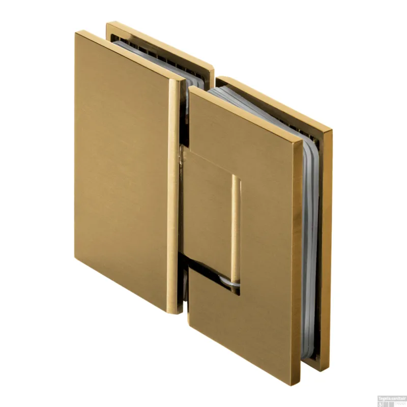 Dagaanbieding BRAUER Glasscharnier 180 graden 2 stuks PVD goud geborsteld