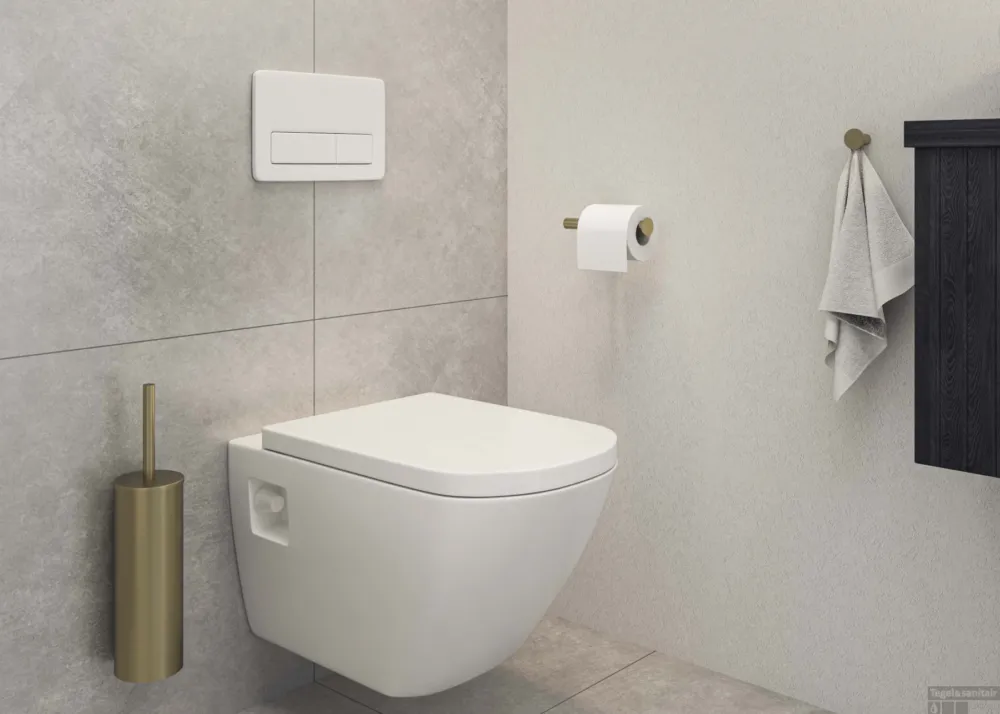 Toiletaccessoire Set MAY 3-in-1 Geborsteld Mat Goud PVD Finale Uitverkoop